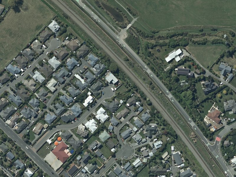 aerial view of Bridle Path Stream Reserve and the ground around it