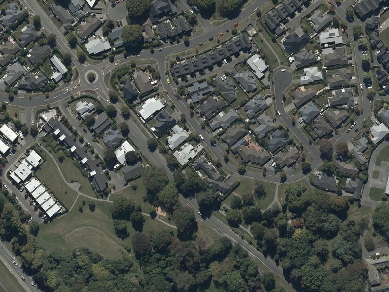 aerial view of Sunnyside Heritage Garden and the ground around it