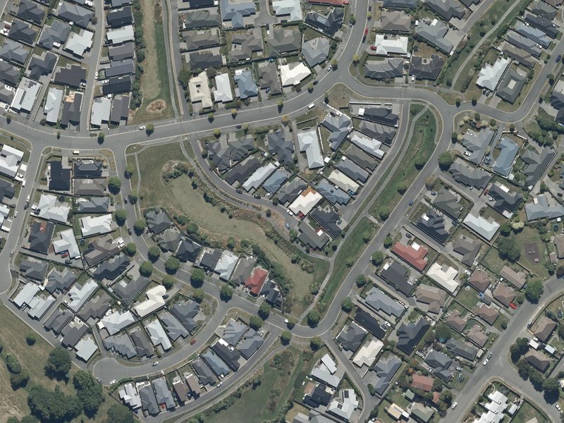 aerial view of Rannoch Drainage Reserve and the ground around it