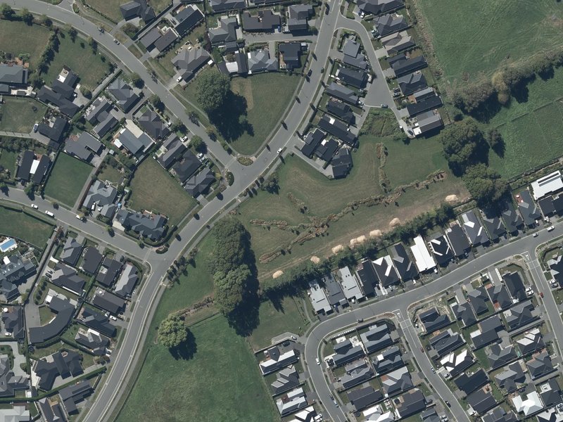 aerial view of Quarry View Drainage Reserve and the ground around it