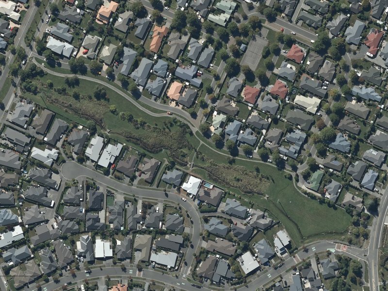 aerial view of John Olliver Reserve and the ground around it