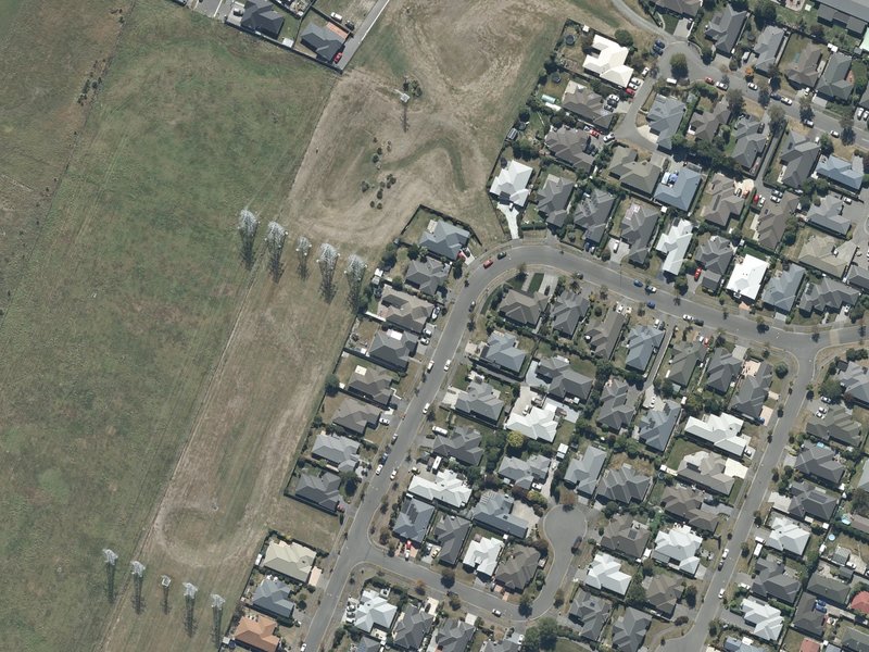 aerial view of Kaniere Reserve and the ground around it