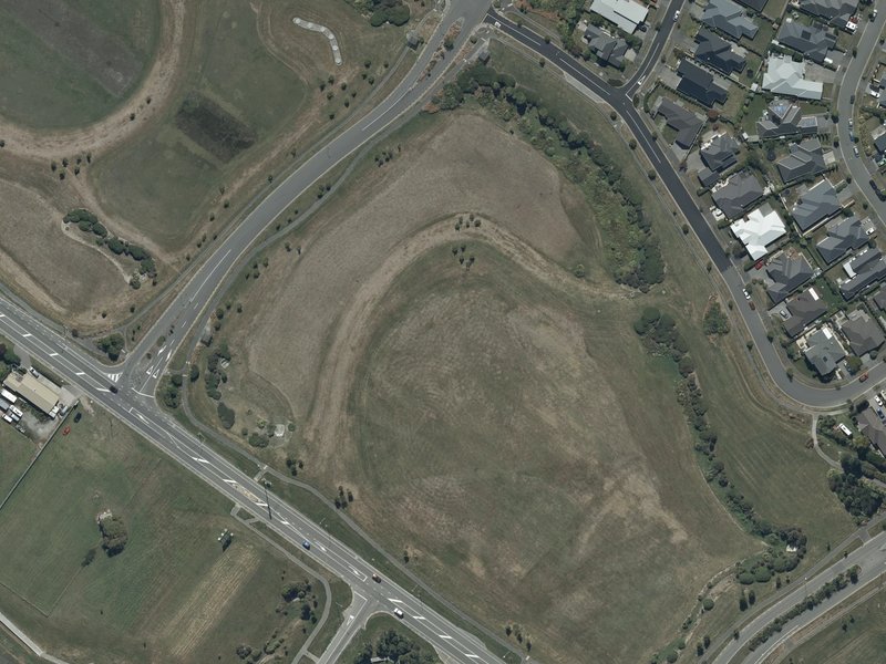 aerial view of Kahurangi 2 Drainage Reserve and the ground around it