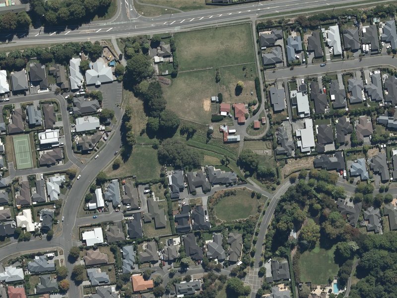 aerial view of Kaputone Headwaters Reserve and the ground around it