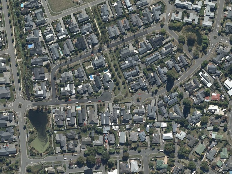 aerial view of Lakebridge Drainage Reserve and the ground around it