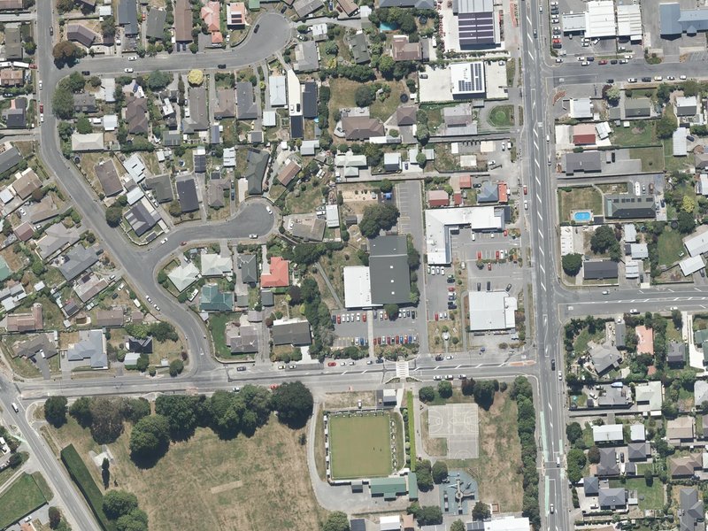 aerial view of Woodend Community Centre and the ground around it
