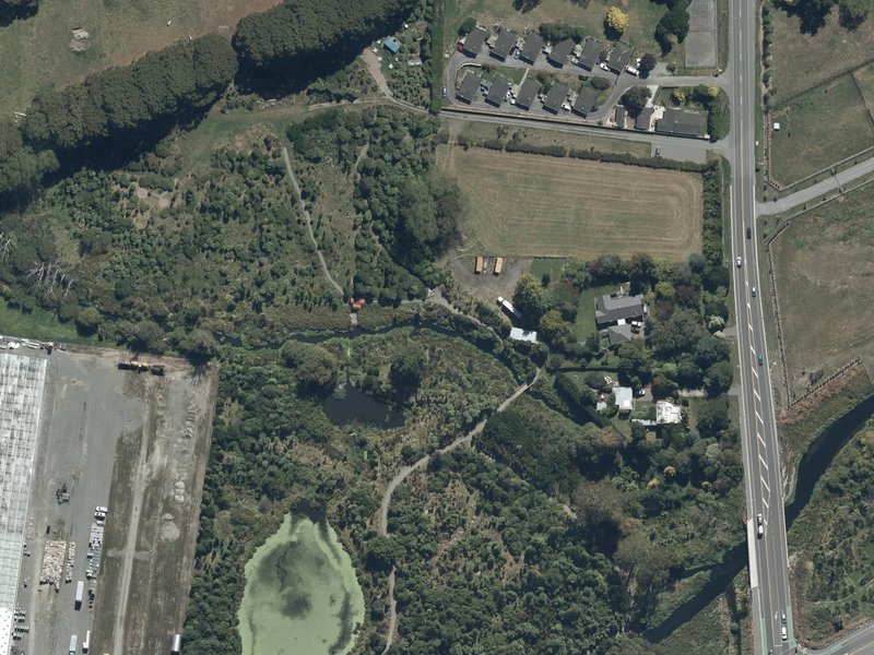 aerial view of Kaputone Confluence Conservation Park and the ground around it
