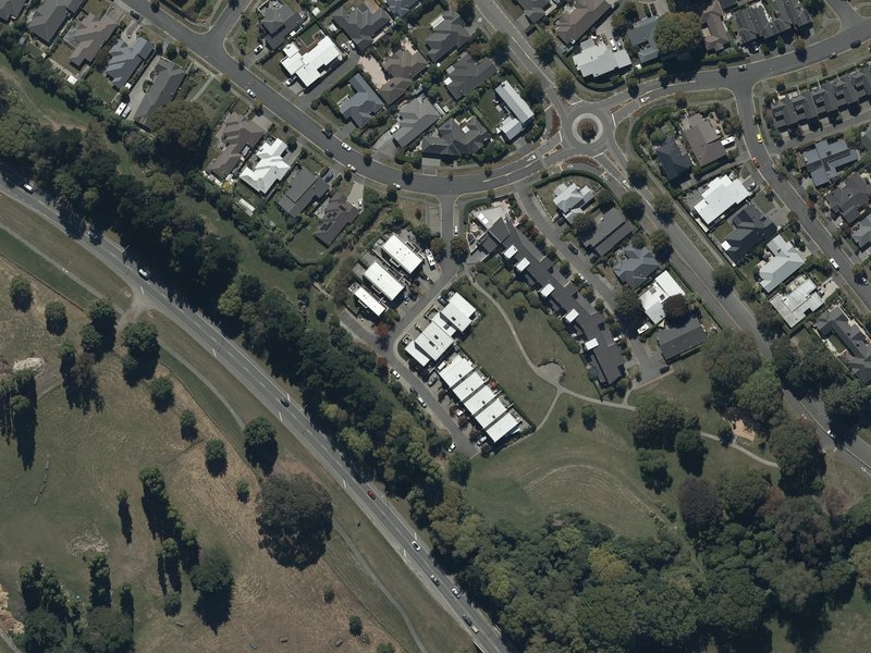 aerial view of Seager Park and the ground around it