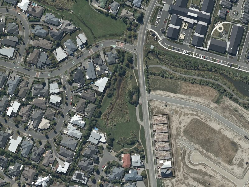 aerial view of Milns Reserve and the ground around it