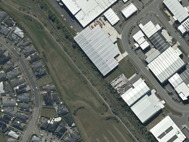 aerial view of Hayton Stream 2 Drainage Reserve and the ground around it