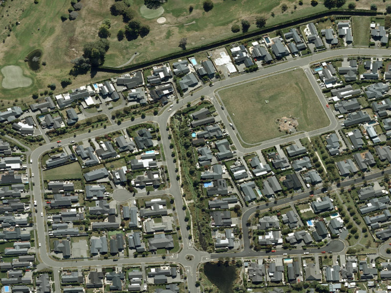 aerial view of Bluestone Drainage Reserve and the ground around it