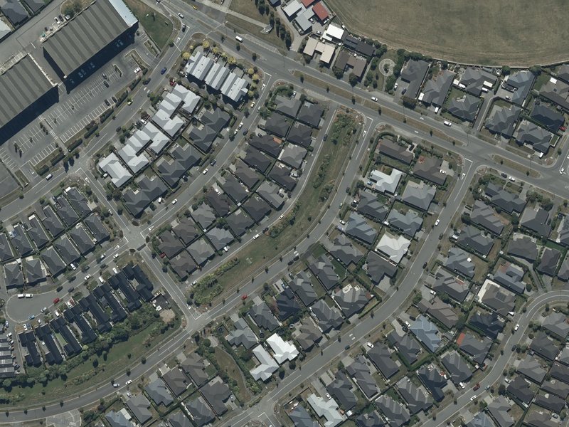 aerial view of Bennington 3 Drainage Reserve and the ground around it