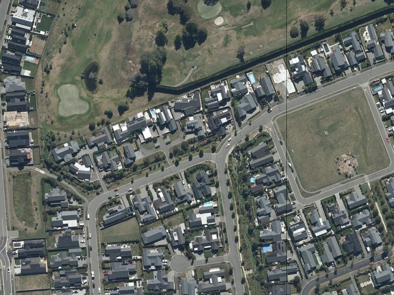 aerial view of Waterstock 4 Drainage Reserve and the ground around it
