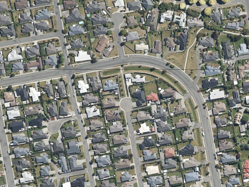 aerial view of Maple Place Accessway and the ground around it