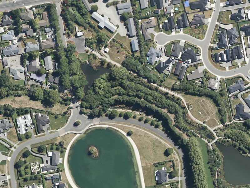 aerial view of Northbrook Esplanade Reserve and the ground around it