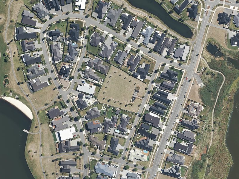 aerial view of Raraki Street Reserve and the ground around it