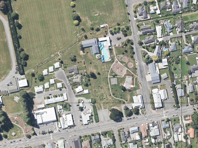 aerial view of Pearson Recreation Park and the ground around it