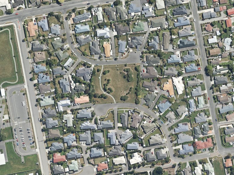 aerial view of Allen Reserve and the ground around it