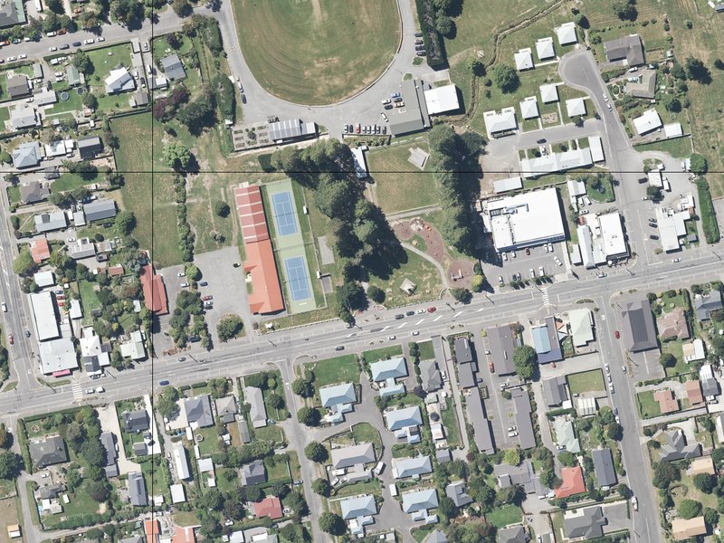 aerial view of Pearson Play Park and the ground around it