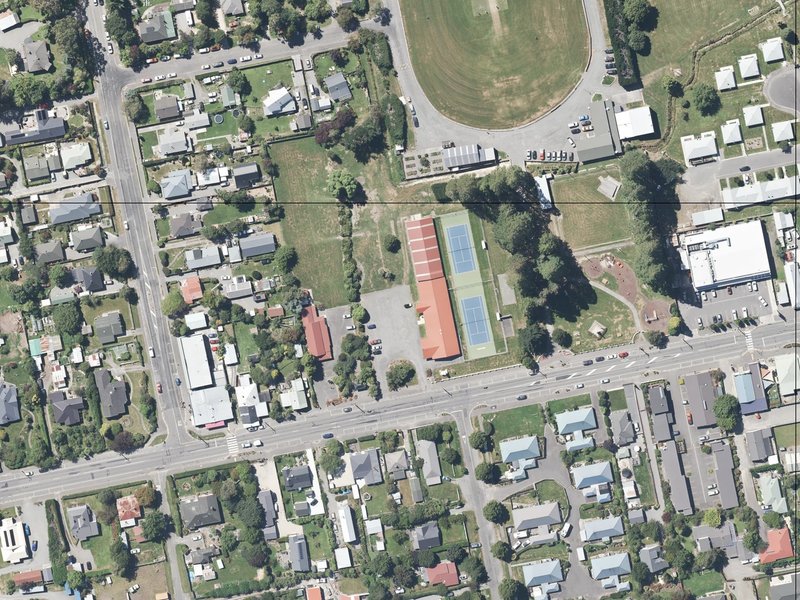 aerial view of Pearson Culture Centre and the ground around it