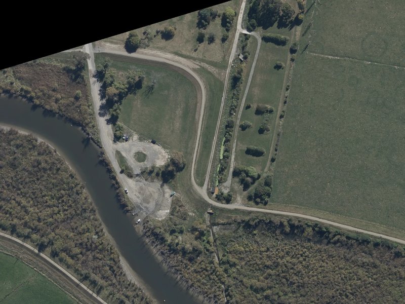 aerial view of Kaiapoi Riverbank - Jollie Street and the ground around it