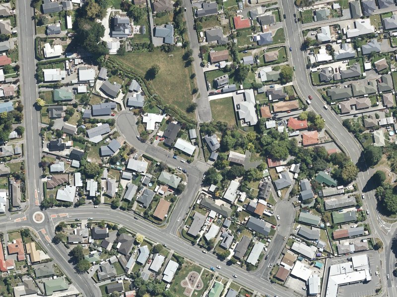 aerial view of Fraser Place Accessway and the ground around it