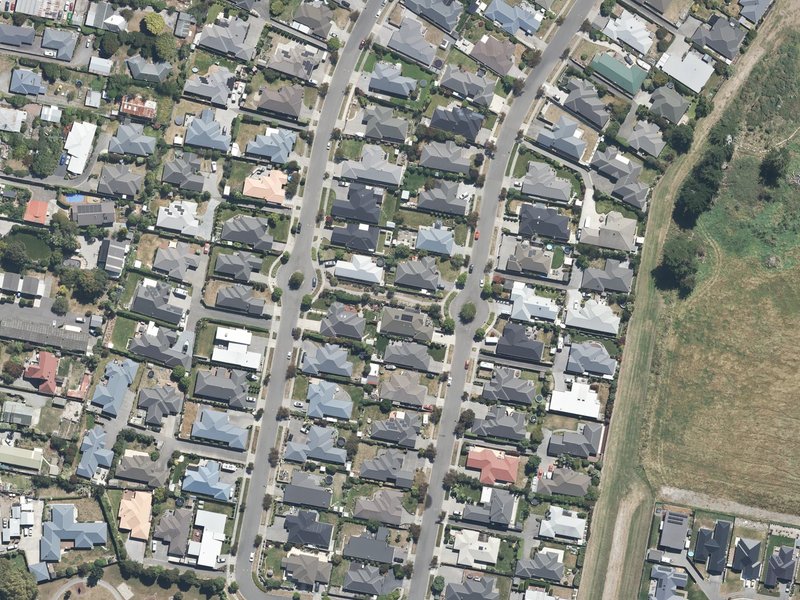 aerial view of Allison Crescent Accessway and the ground around it