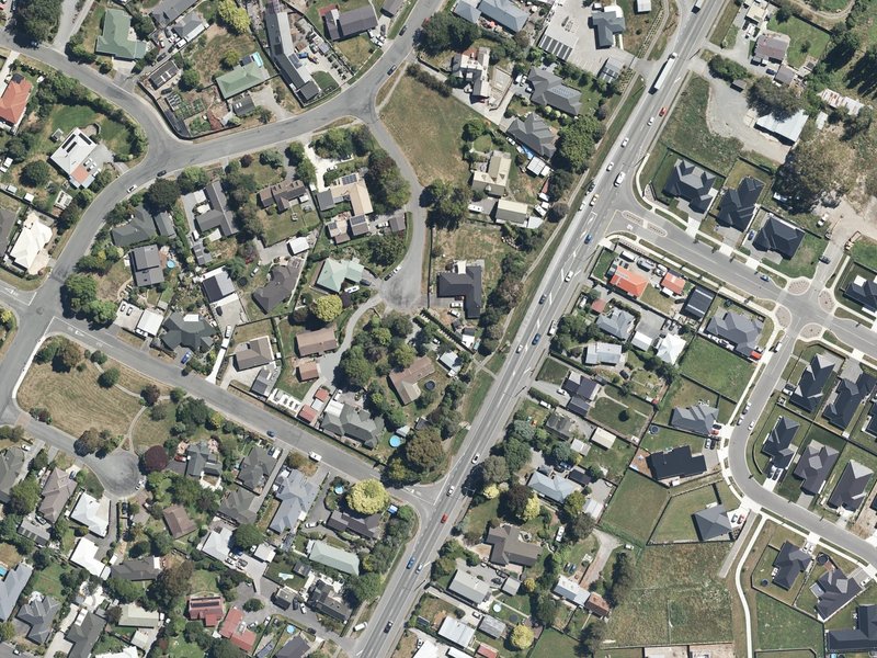 aerial view of Woodfield Place Accessway and the ground around it