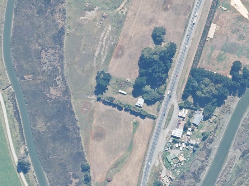 aerial view of Saltwater Creek Hall and the ground around it