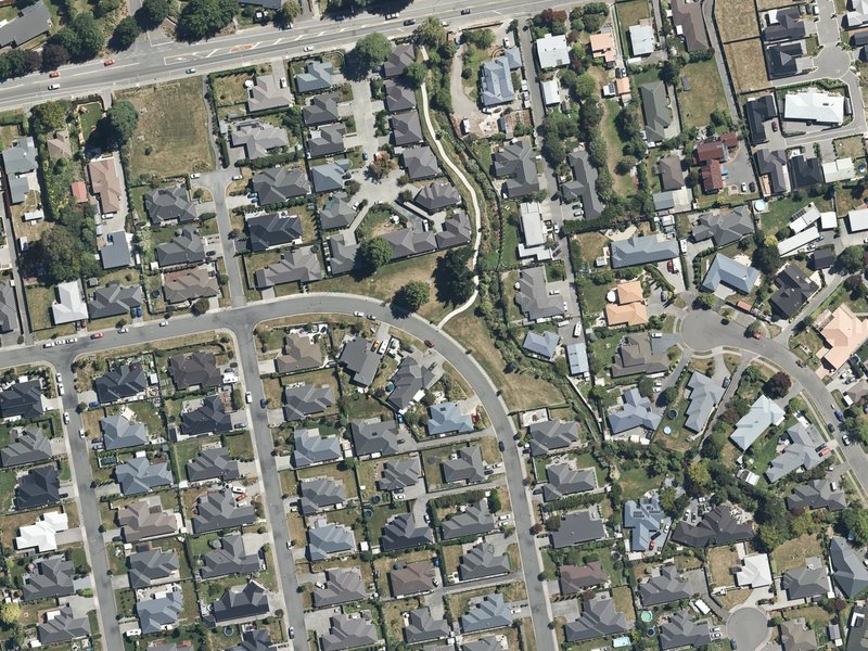 aerial view of Aspen Street Reserve and the ground around it