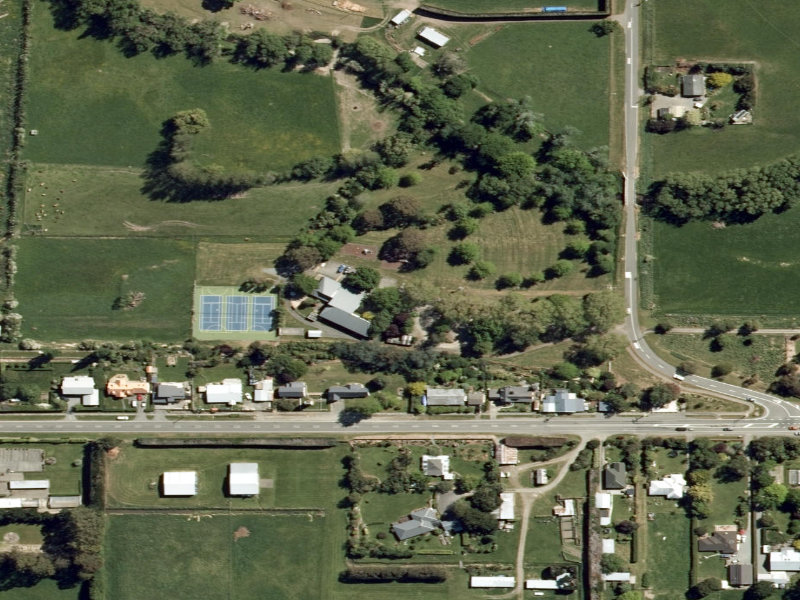aerial view of Cust Community Centre Grounds and the ground around it