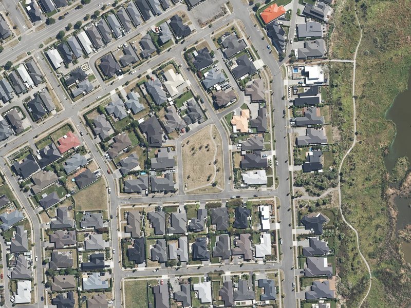 aerial view of Kuta Street Reserve and the ground around it