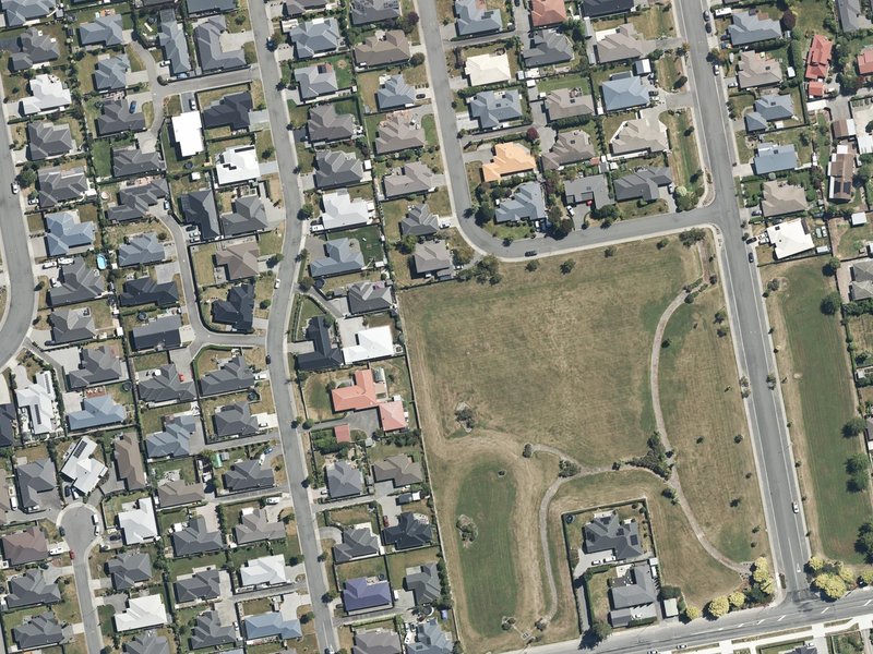 aerial view of Maple Place Basin Accessway and the ground around it