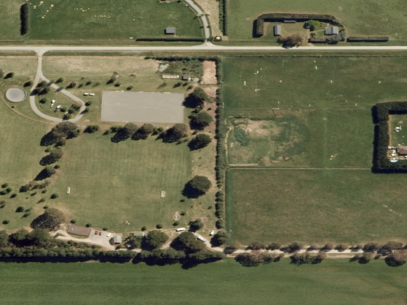 aerial view of Cust Domain and the ground around it