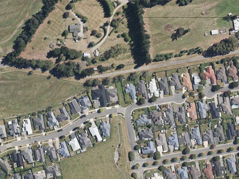 aerial view of Huntingdon Drive Accessway and the ground around it