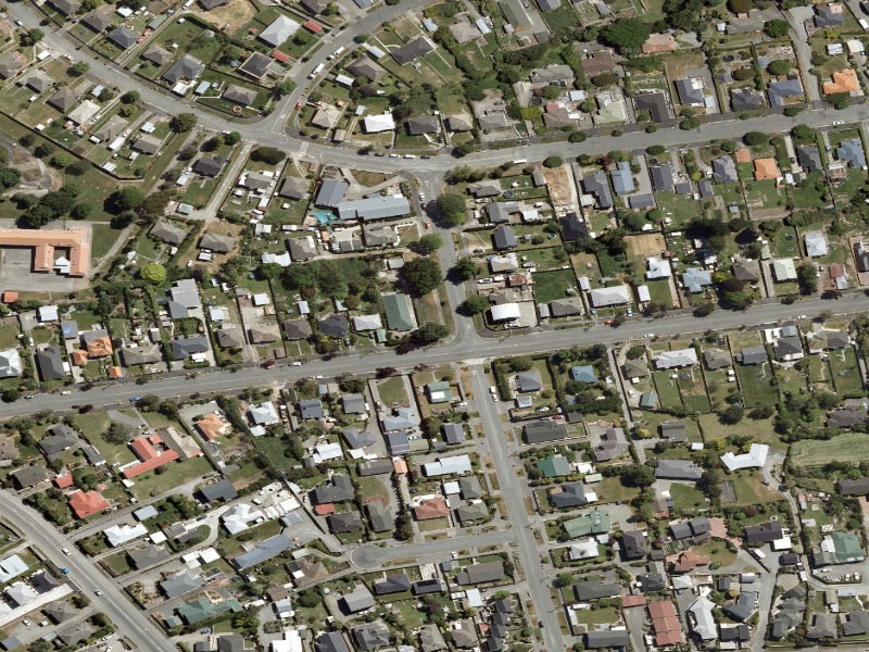 aerial view of Luxmore / Cross Street Reserve and the ground around it