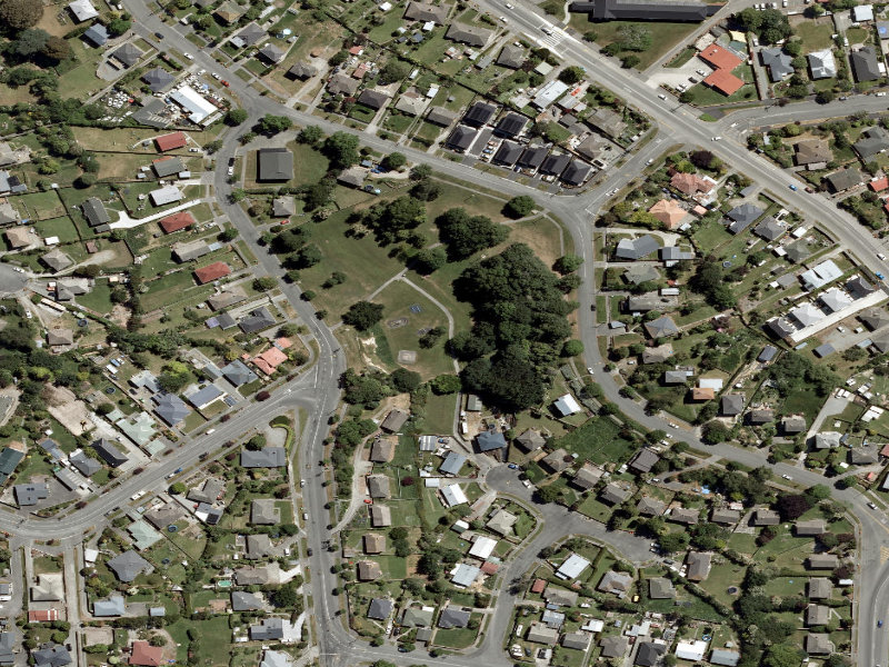 aerial view of Tweedy Park and the ground around it