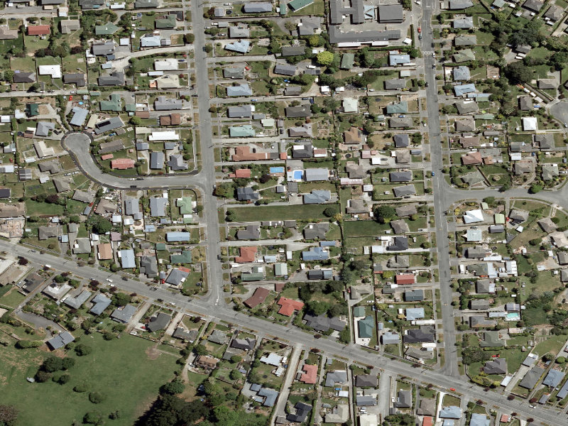 aerial view of Arun Street Reserve and the ground around it