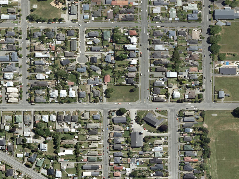 aerial view of Harper / College Road Reserve and the ground around it