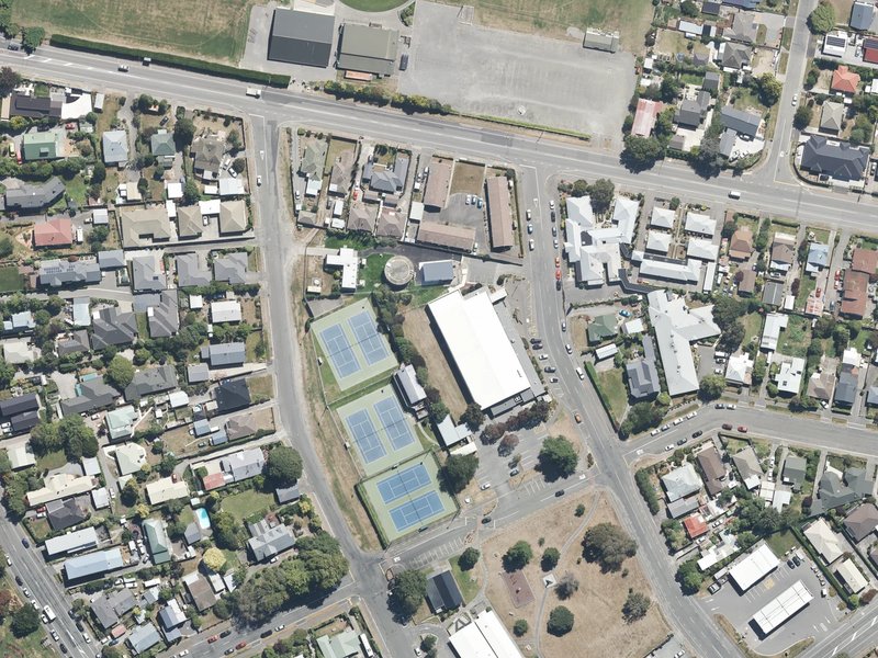 aerial view of Darnley Square and the ground around it