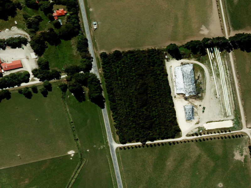 aerial view of Dennistouns No. 2 and the ground around it