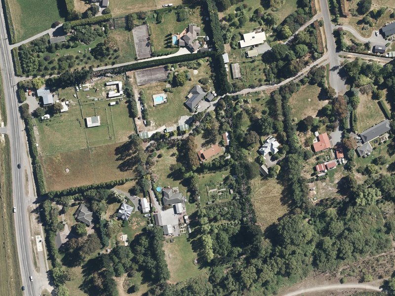 aerial view of Ashley Rakahuri Regional Park and the ground around it