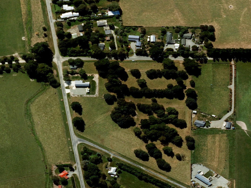 aerial view of Recreation Reserve and the ground around it