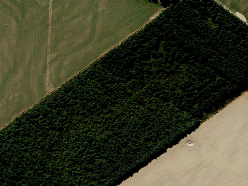 aerial view of Dennistouns No 1 & 3 and the ground around it