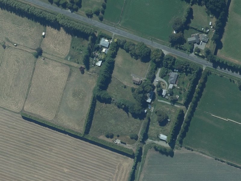 aerial view of Courtenay Old School Reserve and the ground around it