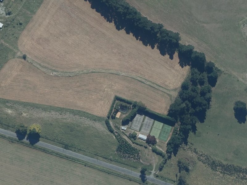 aerial view of Courtenay Domain (D47 Forestry Block) and the ground around it
