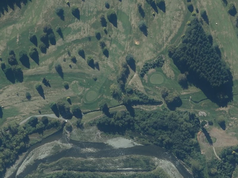 aerial view of Glentunnel Domain, Hororata Golf Club and the ground around it