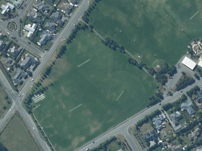 aerial view of Brookside Park and the ground around it