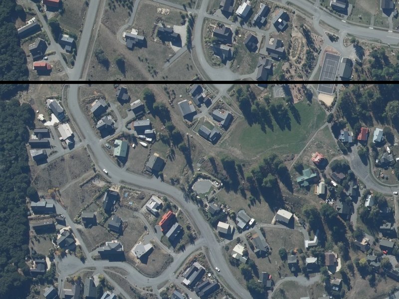aerial view of Castle Hill Domain and the ground around it