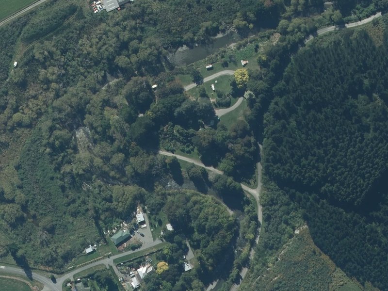 aerial view of Whitecliffs Domain and the ground around it